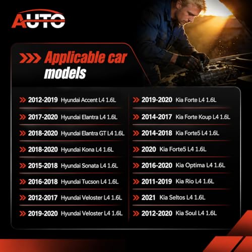 AUTO OCCASION Variable Valve Timing Solenoid Oil Control VVT Compatible with Hyundai Accent Elantra GT Kona Sonata Tucson Veloster Kia Forte Koup Forte5 Optima Rio Soul Replace 243552B700 - Image 3