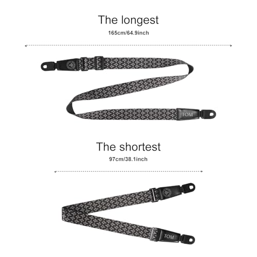 TOM Ukulele Strap,Secure attachment In Seconds,Sturdy & Fearless of Falling,Non-Scratch Design for All Ukulele Sizes (Black) - Image 5