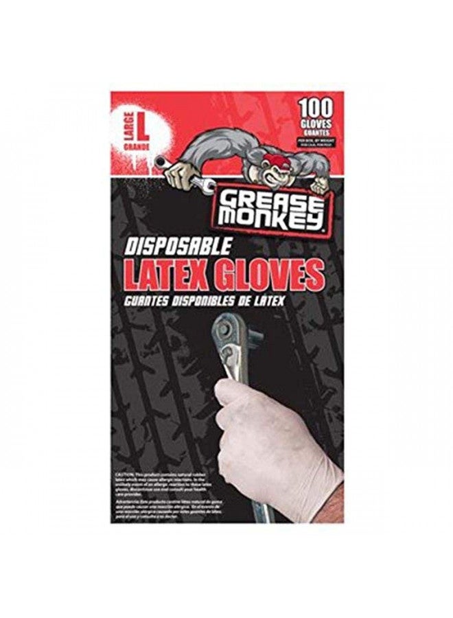 Grease Monkey Latex Disposable Glove (Large)- Pack of 100