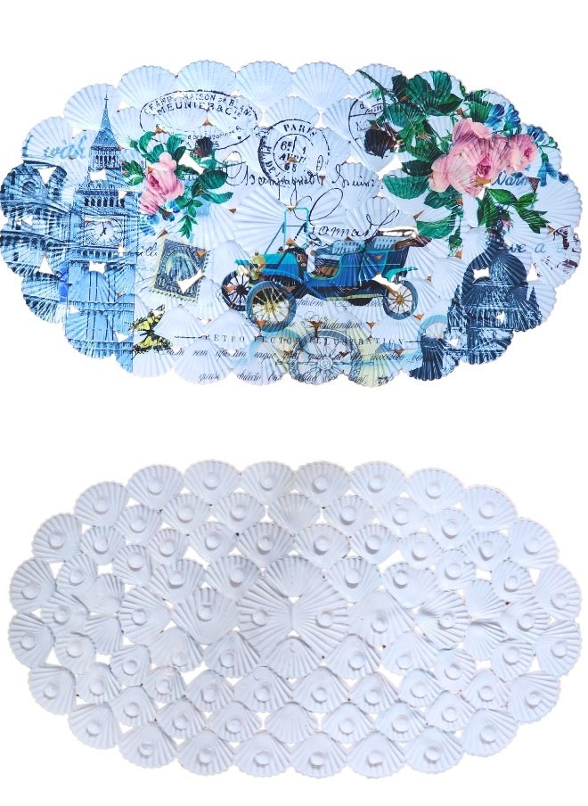 FALMER - Seashell Bathroom Mat Non-Slip Stylish Design 68*38Cm - Image 1