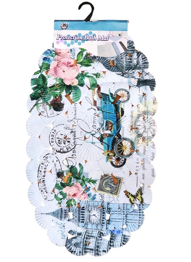FALMER - Seashell Bathroom Mat Non-Slip Stylish Design 68*38Cm - Image 1