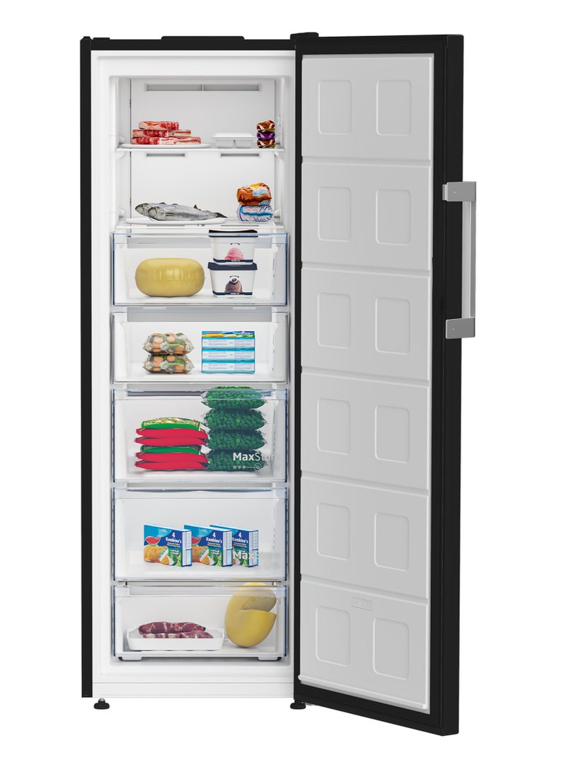 Beko Vertical Deep Freezer 7 Drawers 260 L 115 W B3RFNE294XB Black - Image 3