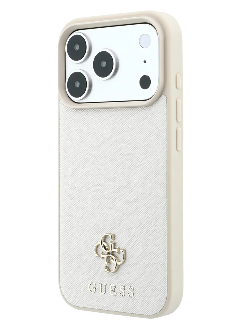 Guess iPhone 18 Pro MagSafe Case Saffiano Hard Case with Logo 4G