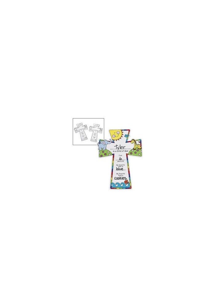 Fun Express Color Your Own Child of God Crosses - Set of 12 Craft Activities for Kids - Image 2