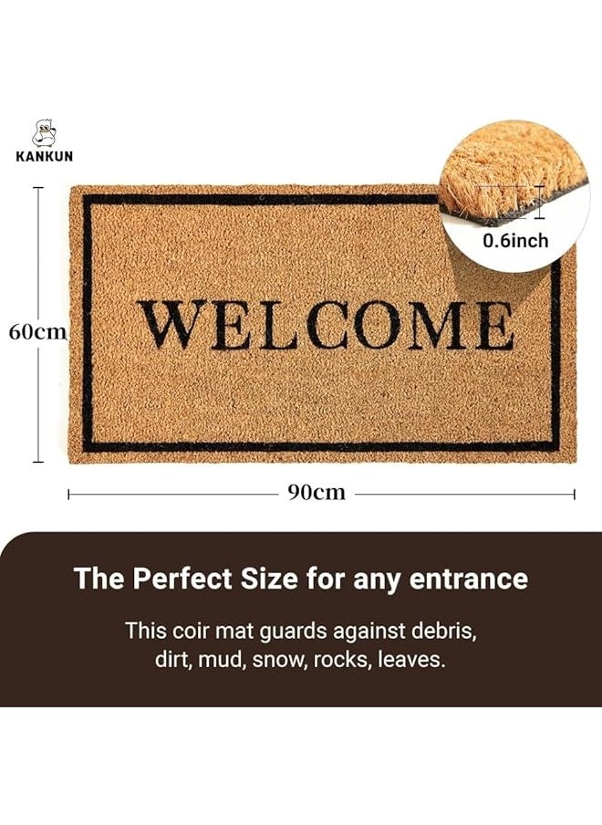 erorex Door Mat With Heavy Duty Backing Welcome Doormat Easy To Clean Entry Mat Beautiful Color And Sizing For Outdoor And Indoor Uses 60 * 90Cm  - Image 3
