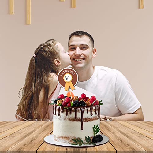 Festiko® to The Greatest Father, Best Dad Cake Topper, Father's Day Cake Decoration Supplies, Father's Day Party Favors, Happy Father's Day - Image 4