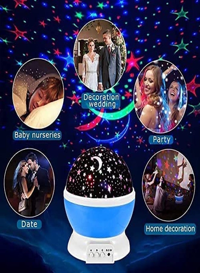GS E-Com Star Projector Night Lamp |Star Moon Light Rotating Projector with USB Cable for Kids, Girls Bedroom Home Decor - Image 2