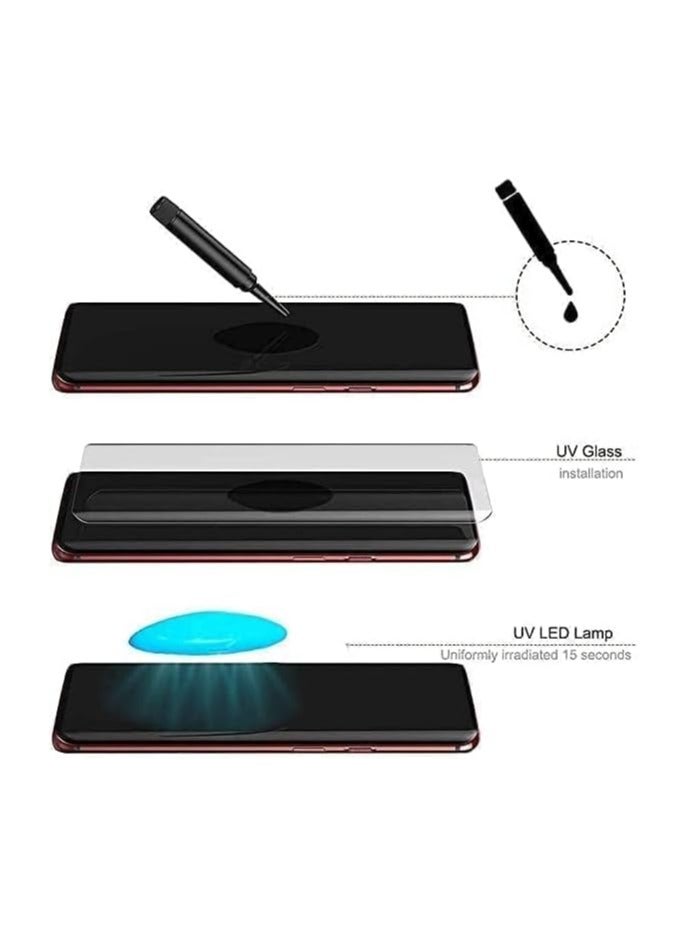 حماية شاشة موتورولا إيدج 60 فيوجن زجاج مقسى سائل UV تغطية كاملة خالية من الفقاعات مضادة للخدش HD واضحة عالية الاستجابة لموتورولا إيدج 60 فيوجن 5G 2025 UV واضحة - Image 4