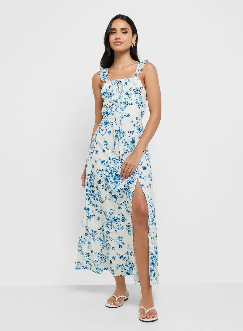 Ginger Strappy Corset Bodice Floral Sundress