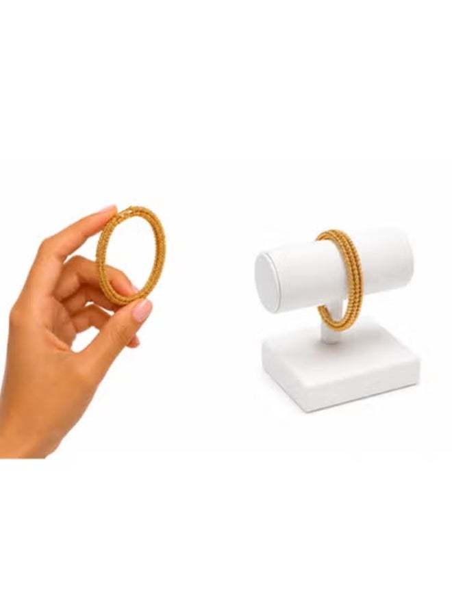 veya Luxurious multi-layered gold women's bracelet with an elegant, shimmering design – rust-resistant stainless steel, suitable for special occasions and everyday wear. - Image 2