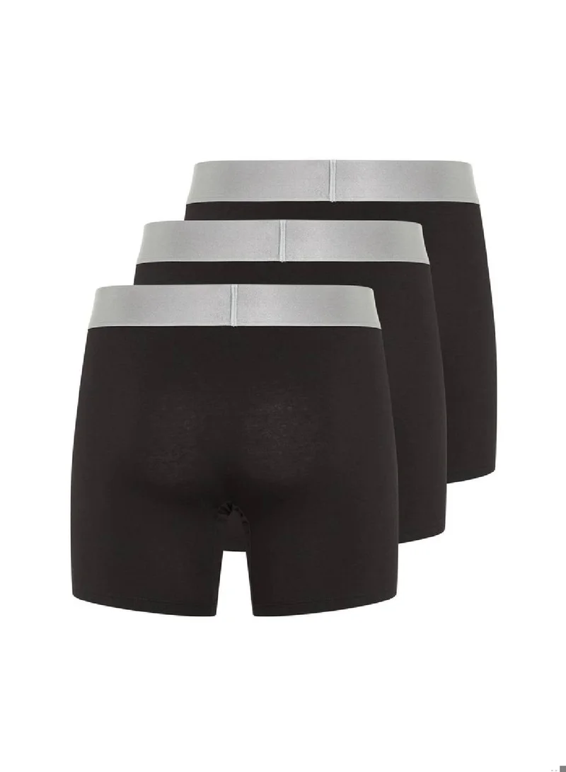 CALVIN KLEIN Men's 3 Pack Boxer Briefs - Steel Cotton, Black