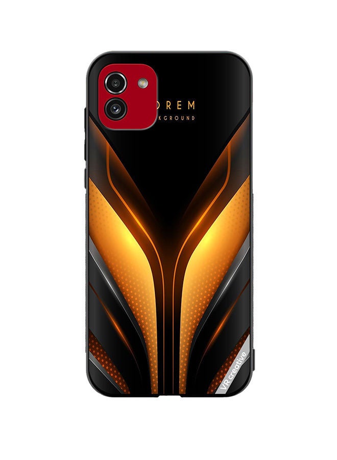 VR CREATIVE Protective Case Cover For Samsung Galaxy A03 Lorem Background Design Multicolour - Image 1