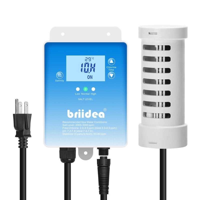 briidea Salt Chlorine Generator Briidea Chlorine Generator with USA Titanium Salt Cell Designed for Hot Tubs Swim Spas Up to 2000 Gallons ChemicalFree - Image 2