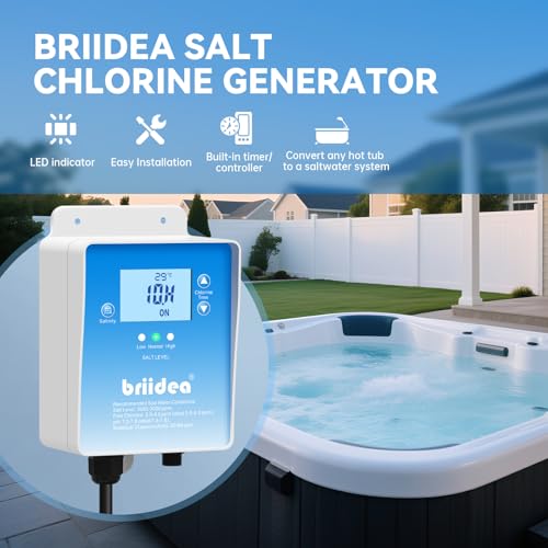 briidea Salt Chlorine Generator Briidea Chlorine Generator with USA Titanium Salt Cell Designed for Hot Tubs Swim Spas Up to 2000 Gallons ChemicalFree - Image 3