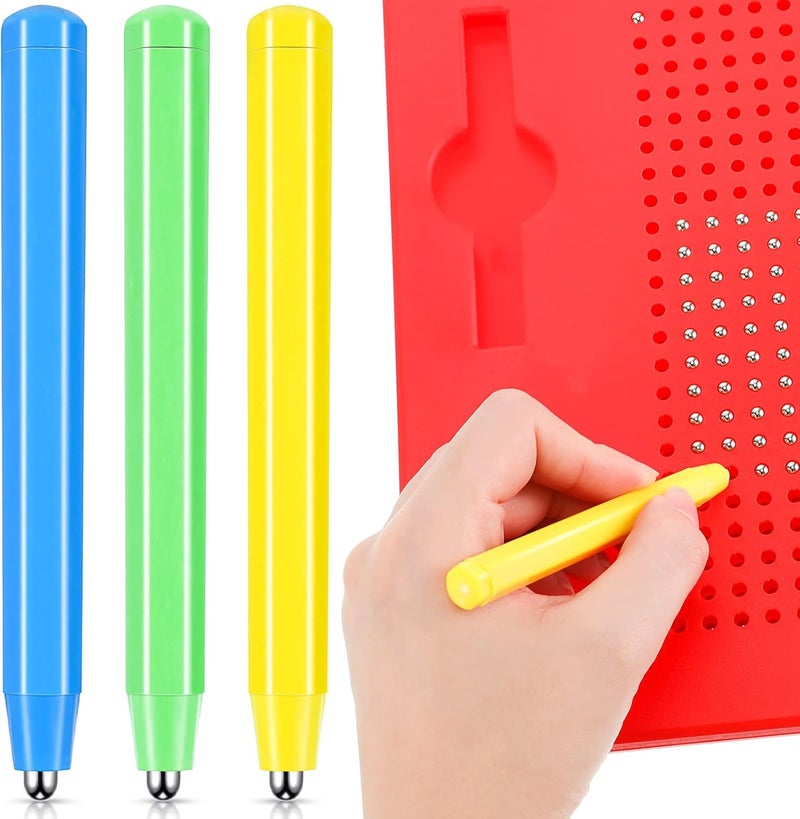 Sumind 3 Pieces Replacement Stylus Magnetic Drawing Pen Magnet Replacement Pens for Play Magnapad Magnetic Drawing Board Writing Tablet A to Z and Numbers 0-9 - Image 1