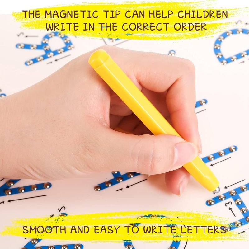 Sumind 3 Pieces Replacement Stylus Magnetic Drawing Pen Magnet Replacement Pens for Play Magnapad Magnetic Drawing Board Writing Tablet A to Z and Numbers 0-9 - Image 4