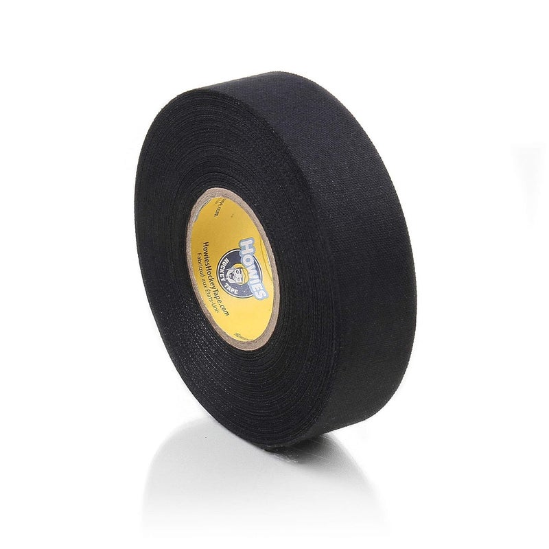Howies Hockey - Black Hockey Tape 1 Pack - Cloth Stick Tape - Strong, Long-Lasting Adhesive for Stick Blade, Lacrosse, Baseball - 1 Inch x 24 Yards - Professional Quality - Image 1