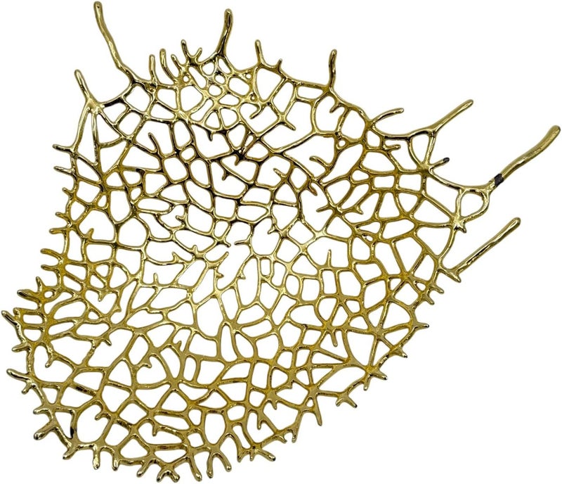 بي آند دي B&D وعاء زخرفي بتصميم فرع مرجاني ذهبي – سلة فواكه عصرية من شبكة معدنية - Image 4