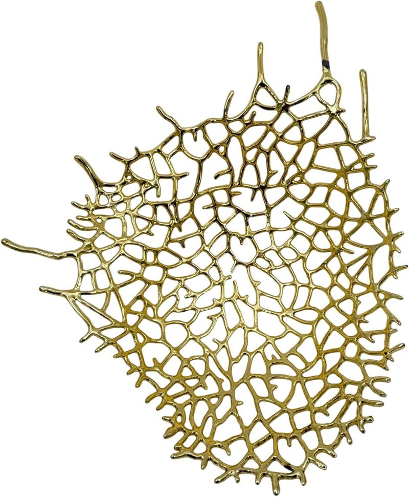 بي آند دي B&D وعاء زخرفي بتصميم فرع مرجاني ذهبي – سلة فواكه عصرية من شبكة معدنية - Image 5