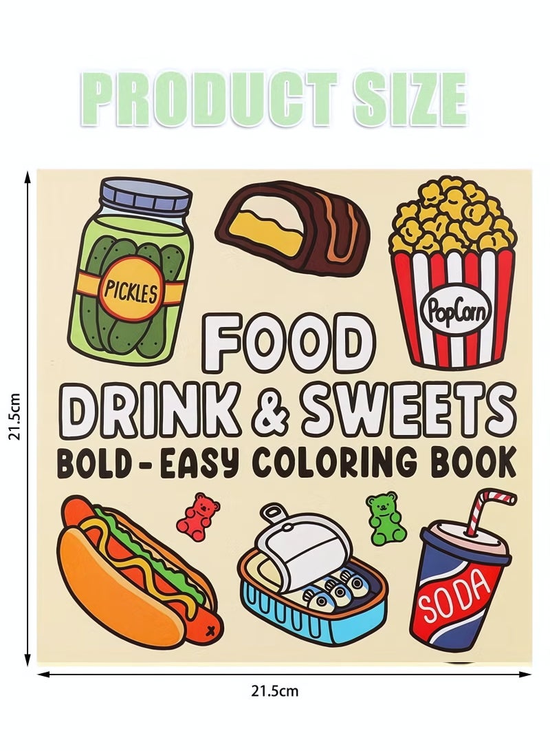 Coloring Book for Adults & Teens, Drink & Sweets: Cute & Cozy Daily Relaxation Activity with Whimsical Illustrations, Relaxing Anti-Anxiety Art Therapy, Perfect for Cozy Spaces & Holiday Gifting - Image 2