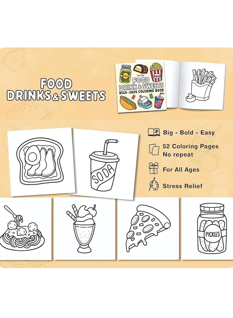 Coloring Book for Adults & Teens, Drink & Sweets: Cute & Cozy Daily Relaxation Activity with Whimsical Illustrations, Relaxing Anti-Anxiety Art Therapy, Perfect for Cozy Spaces & Holiday Gifting - Image 3