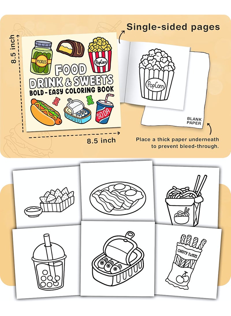 Coloring Book for Adults & Teens, Drink & Sweets: Cute & Cozy Daily Relaxation Activity with Whimsical Illustrations, Relaxing Anti-Anxiety Art Therapy, Perfect for Cozy Spaces & Holiday Gifting - Image 4