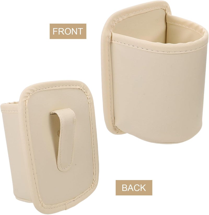 Car Cup Holder Replacement 2pcs with Hook, Vehicle Water Bottle Holder for Car Doors and Backseat, Tumbler Organizer for Travel Mugs and Drinks in Black and Beige - Image 3