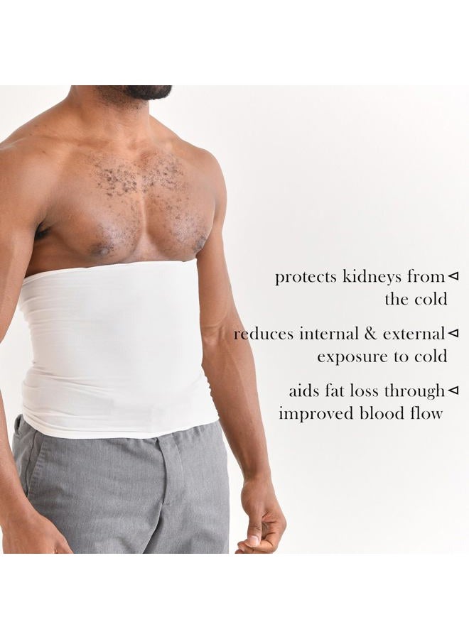 Charm Thermal Belly Band Haramaki - Stomach Warmer for Men & Women Elastic Band Core Maternal Belt Period Pain Kidney Mix Grey - Image 3