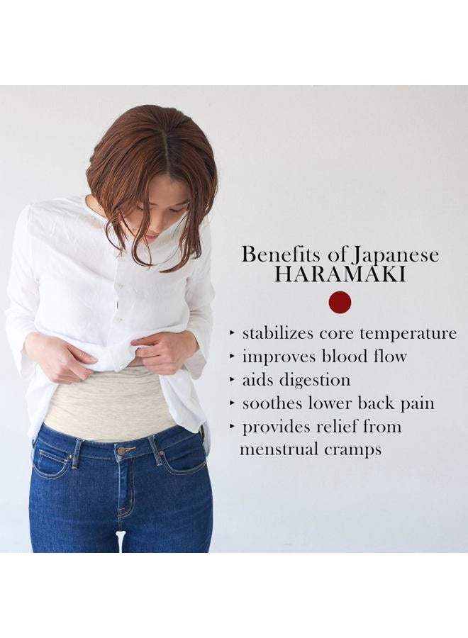 Charm Thermal Belly Band Haramaki - Stomach Warmer for Men & Women Elastic Band Core Maternal Belt Period Pain Kidney Mix Grey - Image 2
