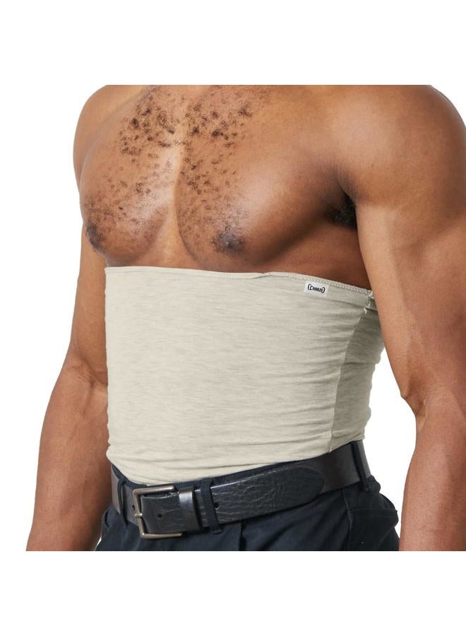 Charm Thermal Belly Band Haramaki - Stomach Warmer for Men & Women Elastic Band Core Maternal Belt Period Pain Kidney Mix Grey - Image 1