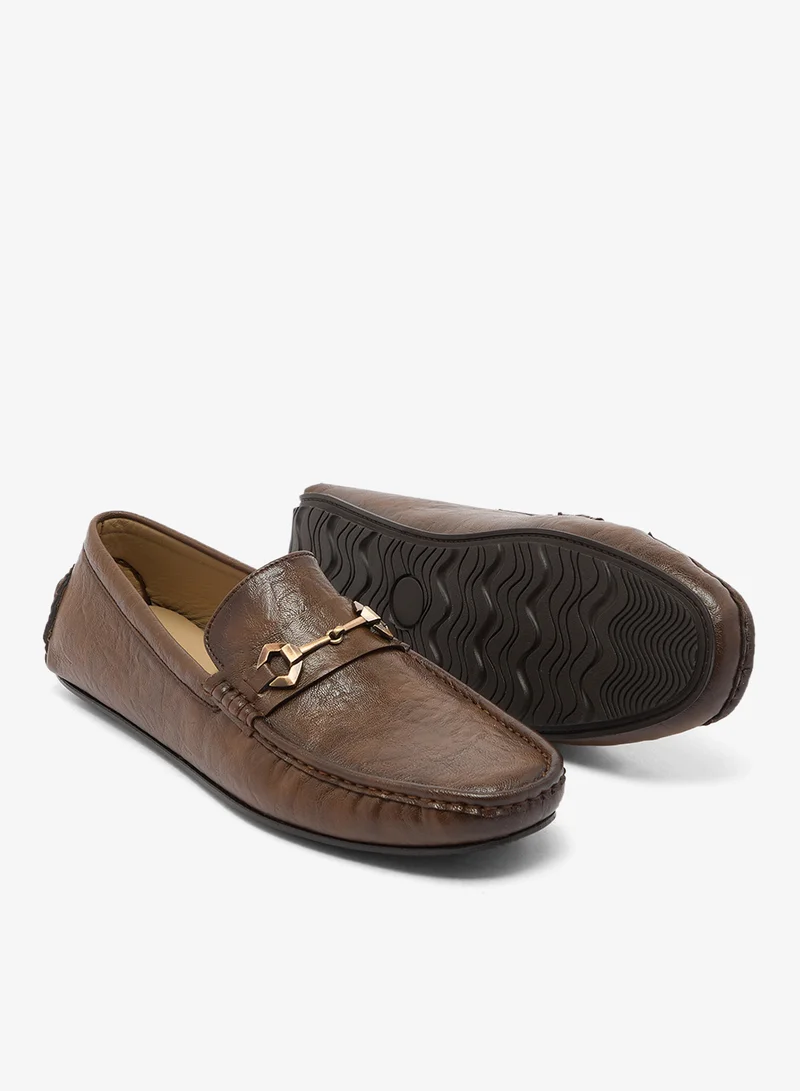 Robert Wood  Distressed Horsebit Driving Loafers for Men | Best Price UAE