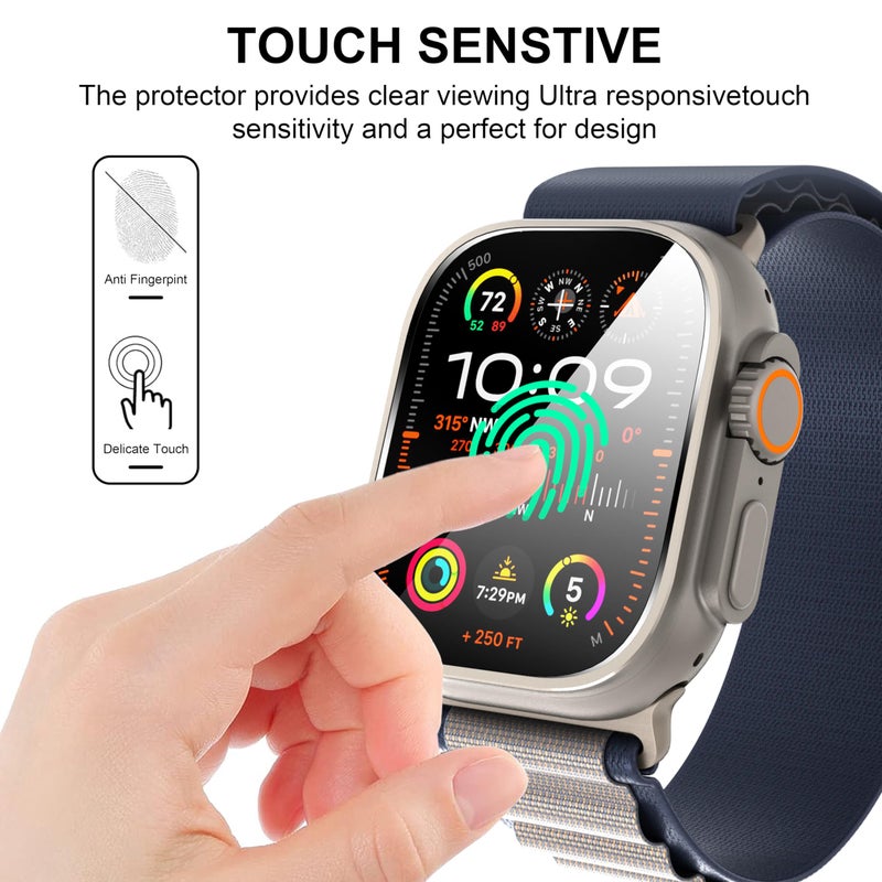 Suoman 2-Pack for Apple Watch Ultra 3/2/1 49mm Tempered Glass Screen Protector, [Scratch-resistant] 9H Hardness protective film - Auto-alignment Installation Kit - Image 5