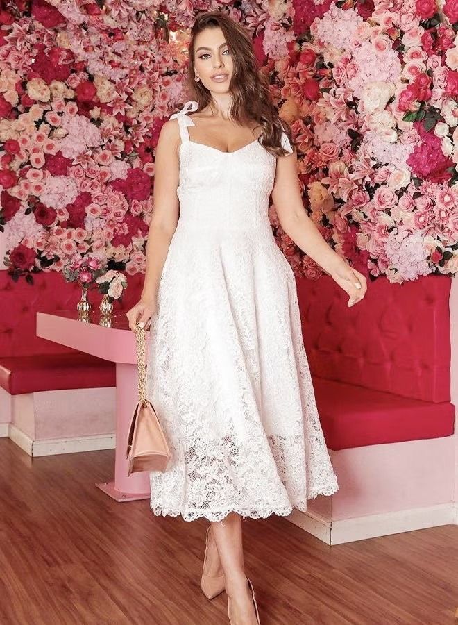 NIBEMINENT New Arrival Lace Suspender Dresses Mesh Elegant Holiday Beach Dress Spaghetti Strap A Line Prom Party Dresses - Image 2