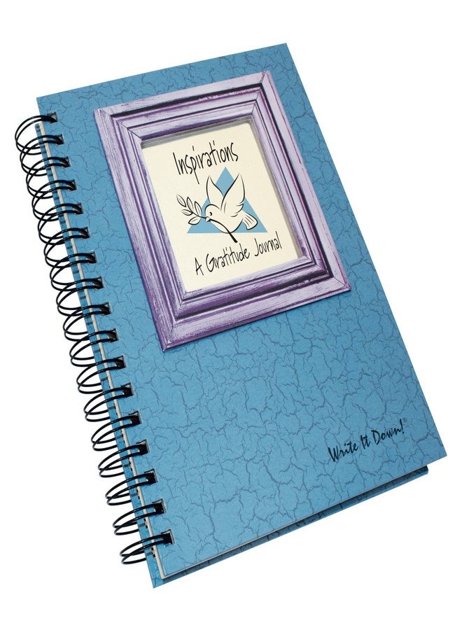 Write it Down series by Journals Unlimited, Guided Journal, Inspirations, A Gratitude Journal, Full-size 7.5"x 9", Blue Hard Cover, Made in USA - Image 3