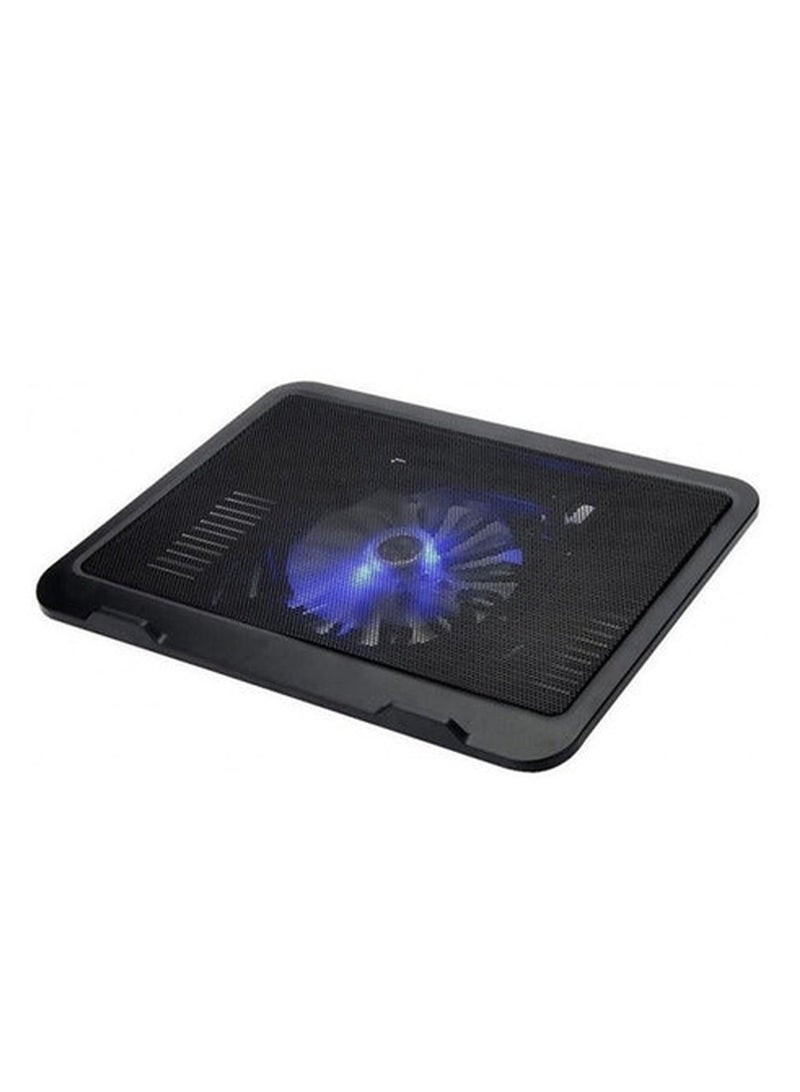 Notebook Cooling  High Performance Super Slim Pad For all Laptop – N191 Black , USB Powered Portable Slim Silent Fan Laptop Cooling Pad with Stand - Image 1