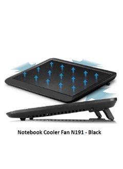 Generic Notebook Cooling  High Performance Super Slim Pad For all Laptop – N191 Black , USB Powered Portable Slim Silent Fan Laptop Cooling Pad with Stand  - Image 4