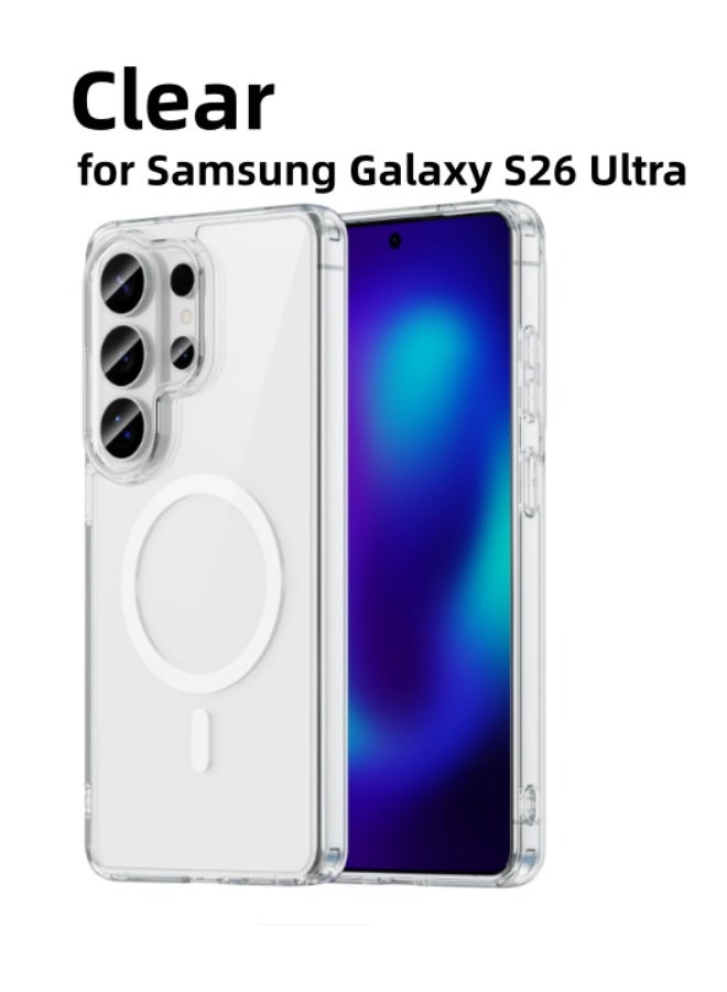 Hirospace Clear Case for Samsung Galaxy S26 Ultra with MagSafe Compatible Transparent Cover, Anti-Yellowing Slim Shockproof Drop Protection Case for Samsung Galaxy S26 Ultra - Image 1