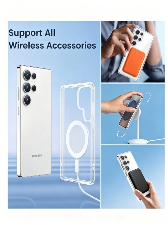 Hirospace Clear Case for Samsung Galaxy S26 Ultra with MagSafe Compatible Transparent Cover, Anti-Yellowing Slim Shockproof Drop Protection Case for Samsung Galaxy S26 Ultra - Image 2