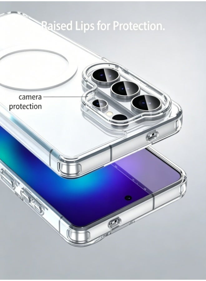 Hirospace Clear Case for Samsung Galaxy S26 Ultra with MagSafe Compatible Transparent Cover, Anti-Yellowing Slim Shockproof Drop Protection Case for Samsung Galaxy S26 Ultra - Image 4
