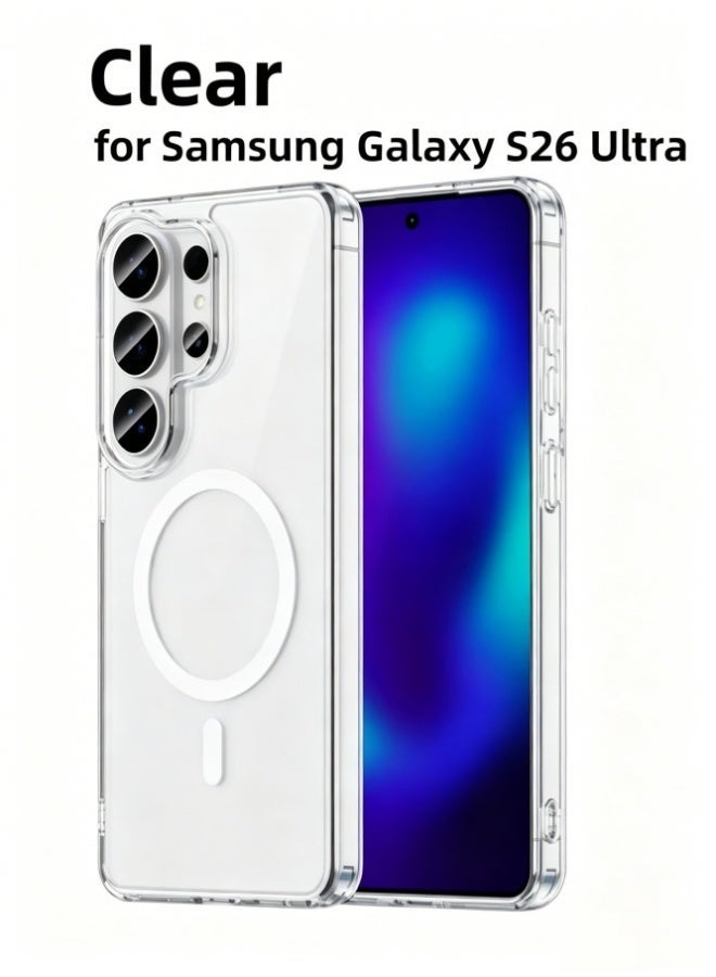 Hirospace Clear Case for Samsung Galaxy S26 Ultra with MagSafe Compatible Transparent Cover, Anti-Yellowing Slim Shockproof Drop Protection Case for Samsung Galaxy S26 Ultra - Image 1