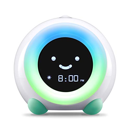 LittleHippo Mella: Kids Alarm Clock, Ready to Rise Children's Sleep Trainer, Night Light, Sound Machine and OK to Wake for Toddlers and Kids - Tropical Teal (Updated 2025) - Image 1