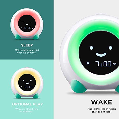 LittleHippo Mella: Kids Alarm Clock, Ready to Rise Children's Sleep Trainer, Night Light, Sound Machine and OK to Wake for Toddlers and Kids - Tropical Teal (Updated 2025) - Image 2