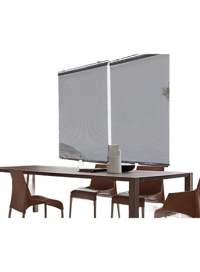 Foojo Sunshade Curtain, No Drilling Required, Sun Protection, Light Blocking, Heat Insulation, Retractable Suction Cup, 58*125Cm - Image 1