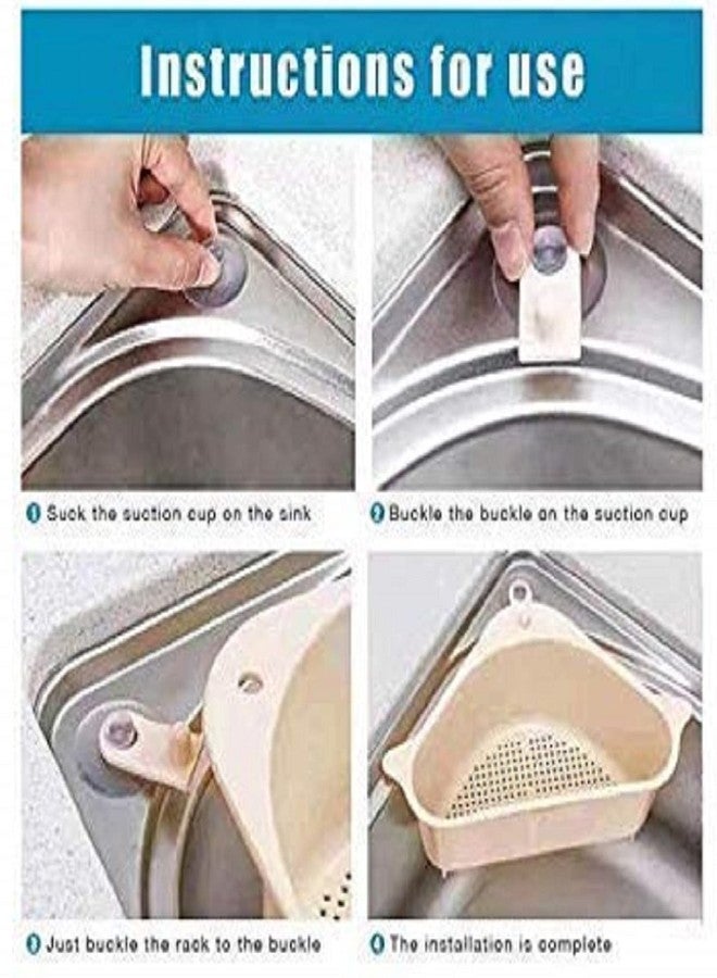 ClearChoice:- Triangle Shape Storage Sink Holder Kitchen Drain Storage Rack(Multi Colour)(1 PIS) - Image 2