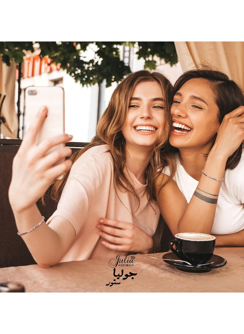 Julia Store 18K Gold Plated 3mm High Carbon Diamond Trendy Tennis Bracelet Classic Women's Design, Suitable for Everyone Colorful Cubic Zirconia Classic Tennis Bracelet - Image 4