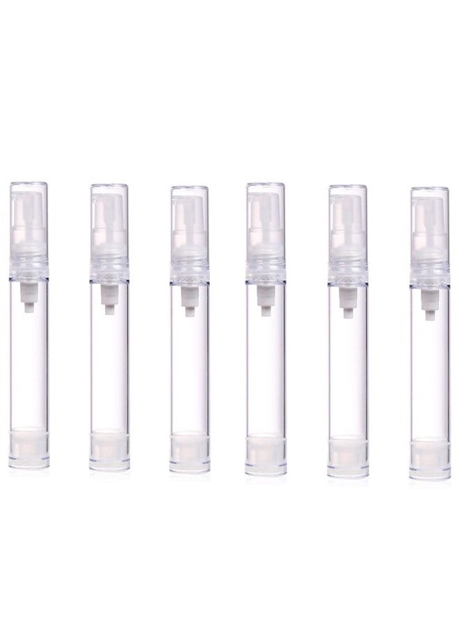 ericotry 6PCS Plastic Vacuum Pump Press Bottles Empty Refillable Airless Pump Bottle Travel Container for Foundations Serums Cream Lotion (5ml) - Image 1