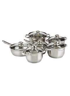 Wilson Stainless Steel 12-Piece Cookware Set - Casserole, Saucepan, Fry Pan Heavy Duty With Stainless Steel Handle Gas, Stove-tops Compatible - pzsku/Z6AAE99324A0D25B9E930Z/45/_/1739789300/2705ee92-447c-426c-a946-e1d02fabd78b