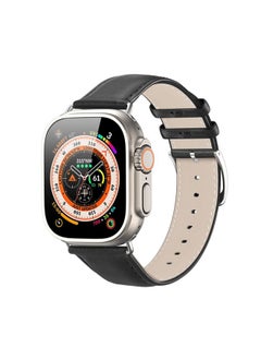 Replacement Strap For Apple Watch SE 2023 40mm DUX DUCIS YS Series Genuine Leather Watch Band Black