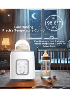 Beauenty Baby Bottle Warmer  8-in-1 Fast Multi-Functional Bottle Sterilizer and Food Heater with Timer for Breastmilk or Formula Accurate Temperature Control with Defrost Keep Heat Baby Food Jars Function  - Image 2