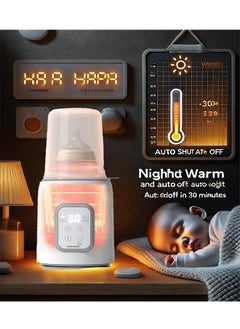 Beauenty Baby Bottle Warmer  8-in-1 Fast Multi-Functional Bottle Sterilizer and Food Heater with Timer for Breastmilk or Formula Accurate Temperature Control with Defrost Keep Heat Baby Food Jars Function  - Image 4